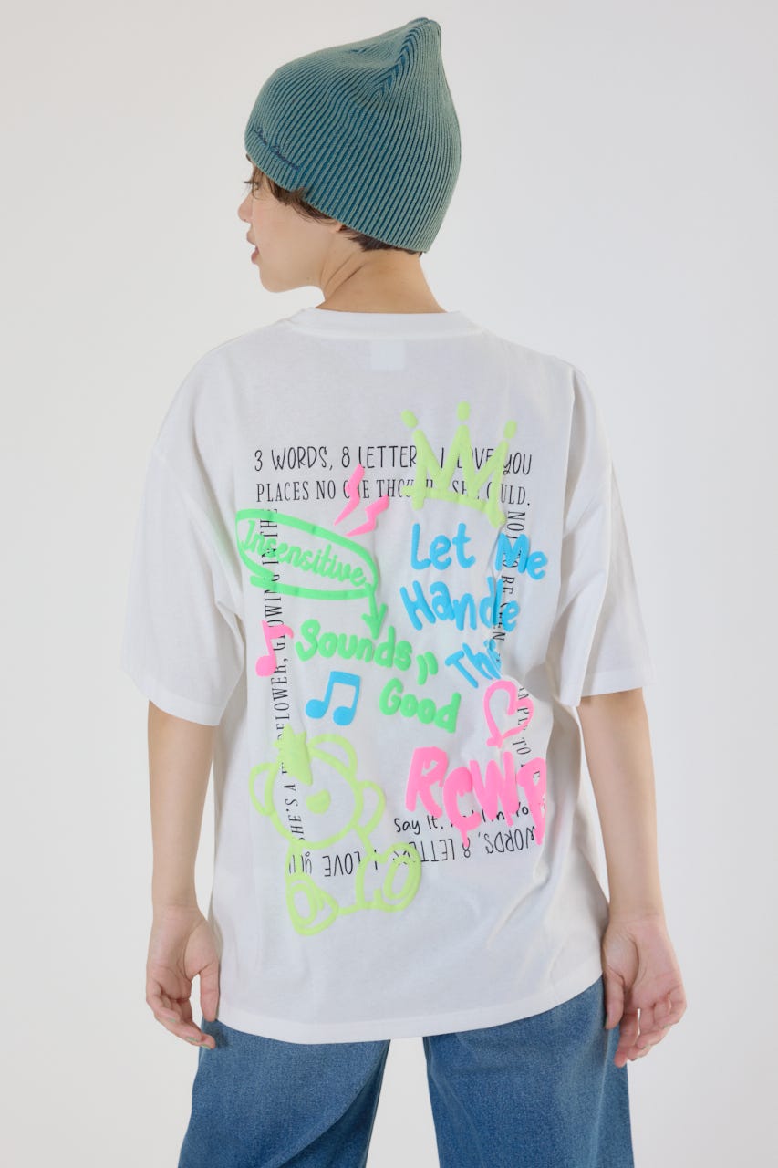 【UNISEX】NEON GRAFFITI Tシャツ O/WHT M