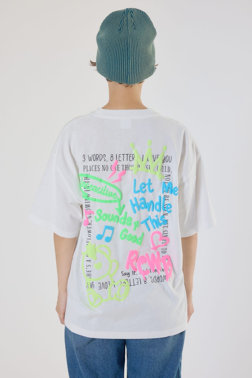 【UNISEX】NEON GRAFFITI Tシャツ O/WHT M