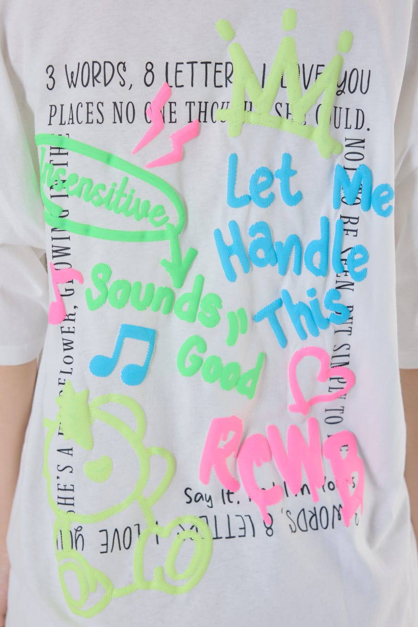 【UNISEX】NEON GRAFFITI Tシャツ O/WHT M