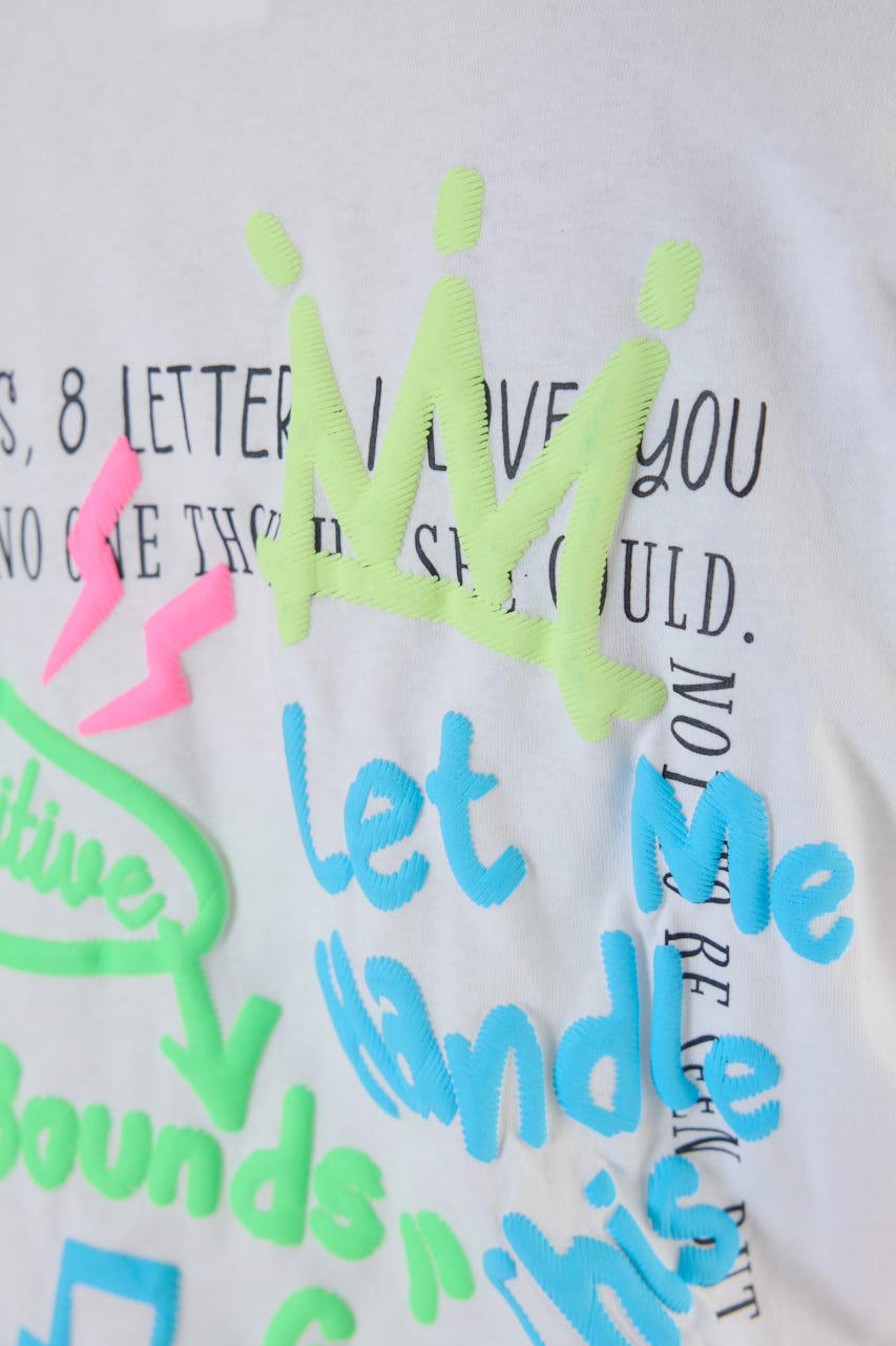 【UNISEX】NEON GRAFFITI Tシャツ O/WHT M