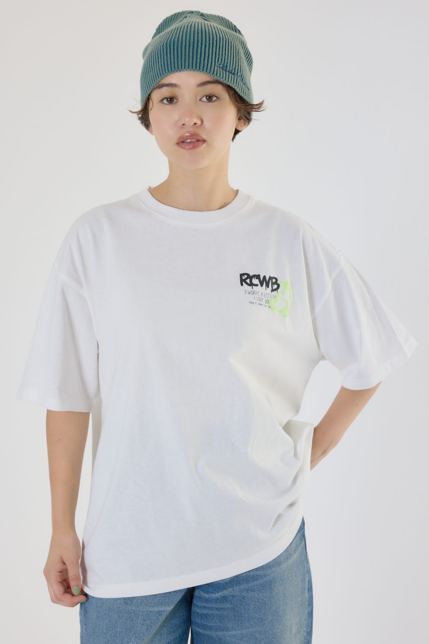 【UNISEX】NEON GRAFFITI Tシャツ O/WHT M
