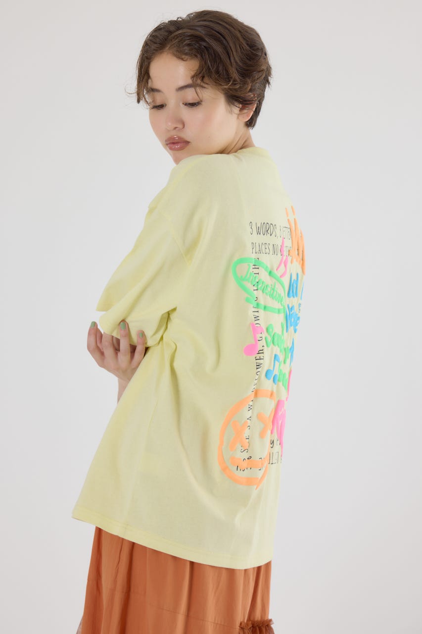 【UNISEX】NEON GRAFFITI Tシャツ YEL L