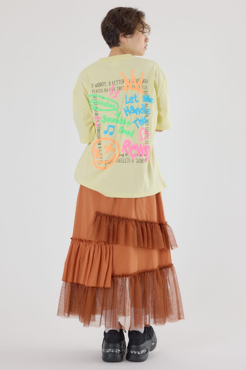 【UNISEX】NEON GRAFFITI Tシャツ YEL L