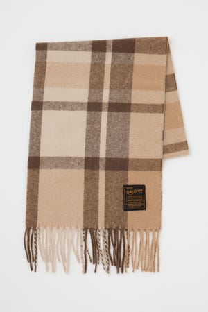 チェックマフラー