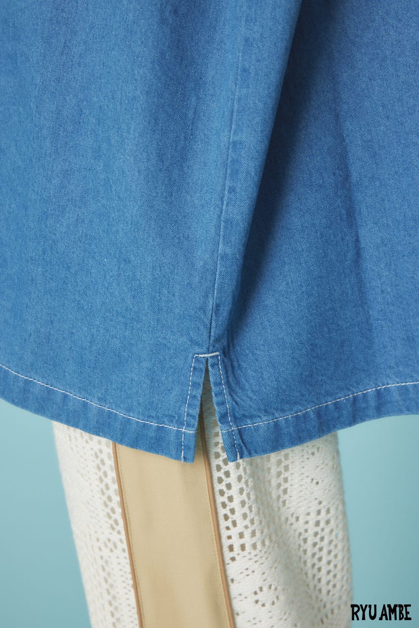 【UNISEX】(Ryu Ambe)Yee Haw シャツ BLU FREE
