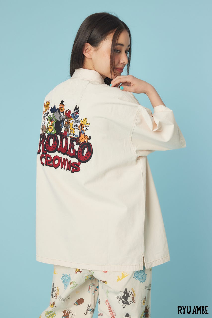 【UNISEX】(Ryu Ambe)Yee Haw シャツ IVOY FREE