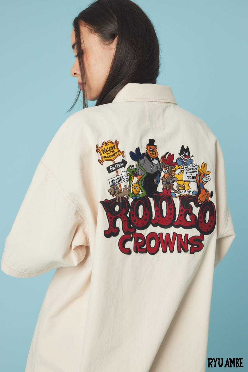 【UNISEX】(Ryu Ambe)Yee Haw シャツ IVOY FREE