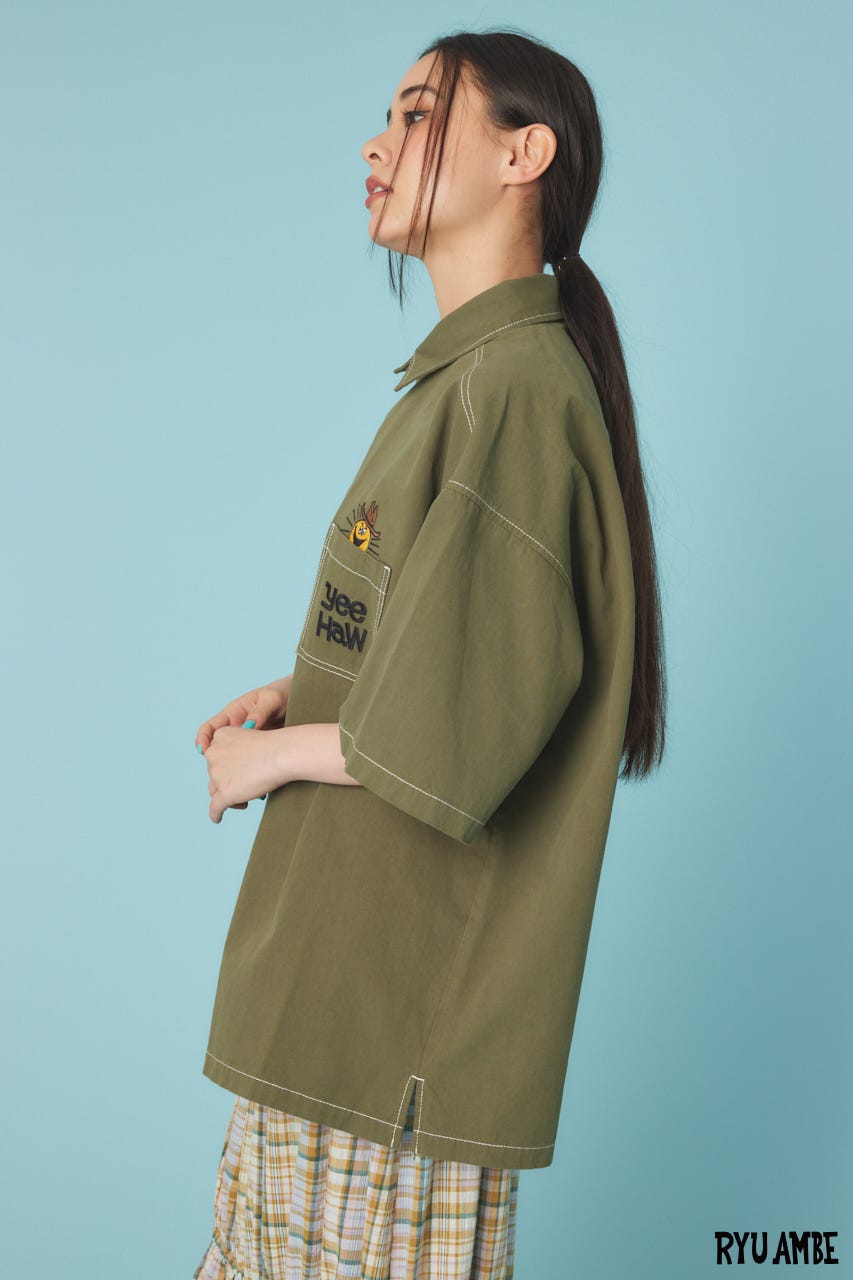 【UNISEX】(Ryu Ambe)Yee Haw シャツ KHA FREE