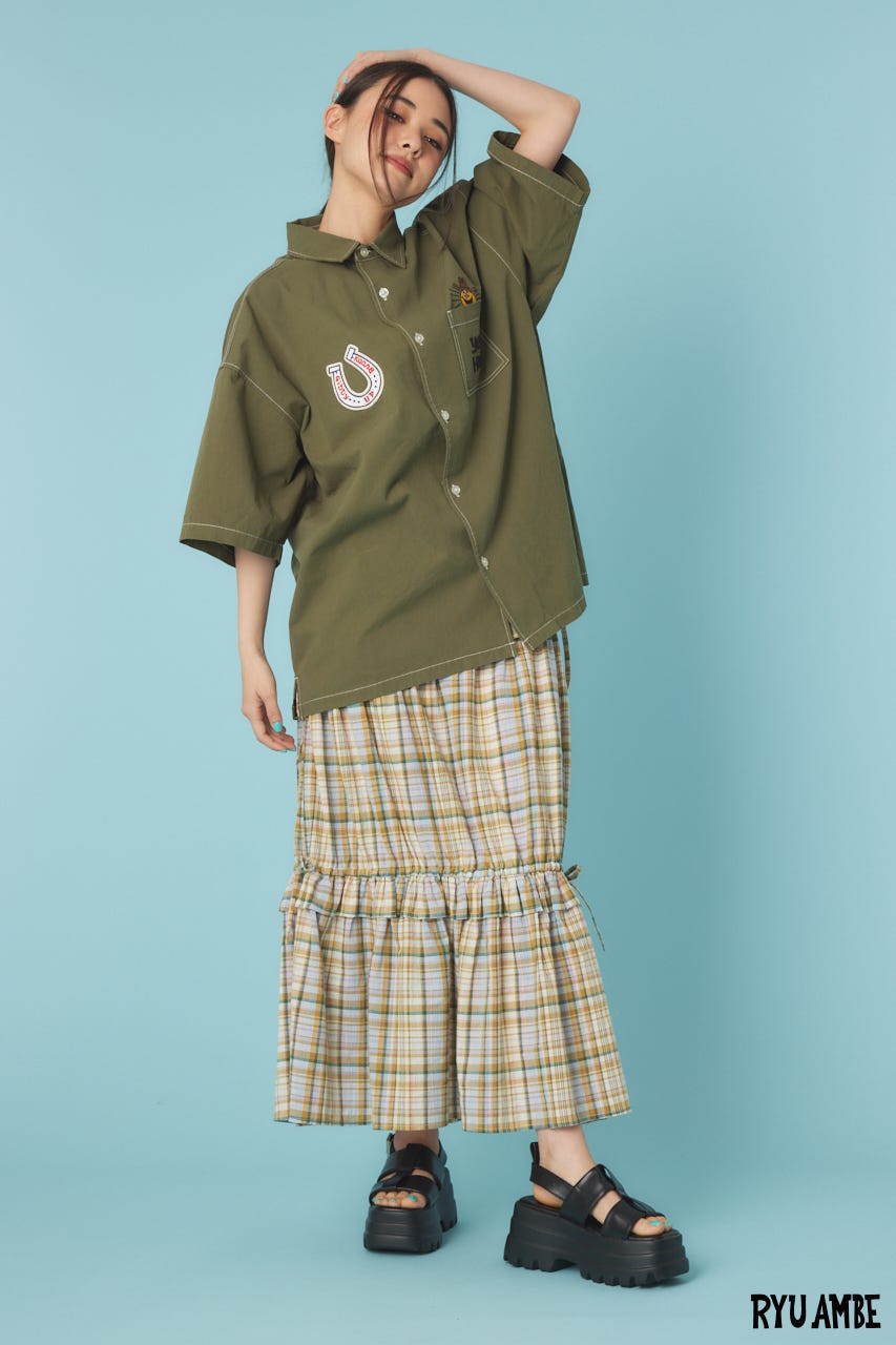 【UNISEX】(Ryu Ambe)Yee Haw シャツ KHA FREE