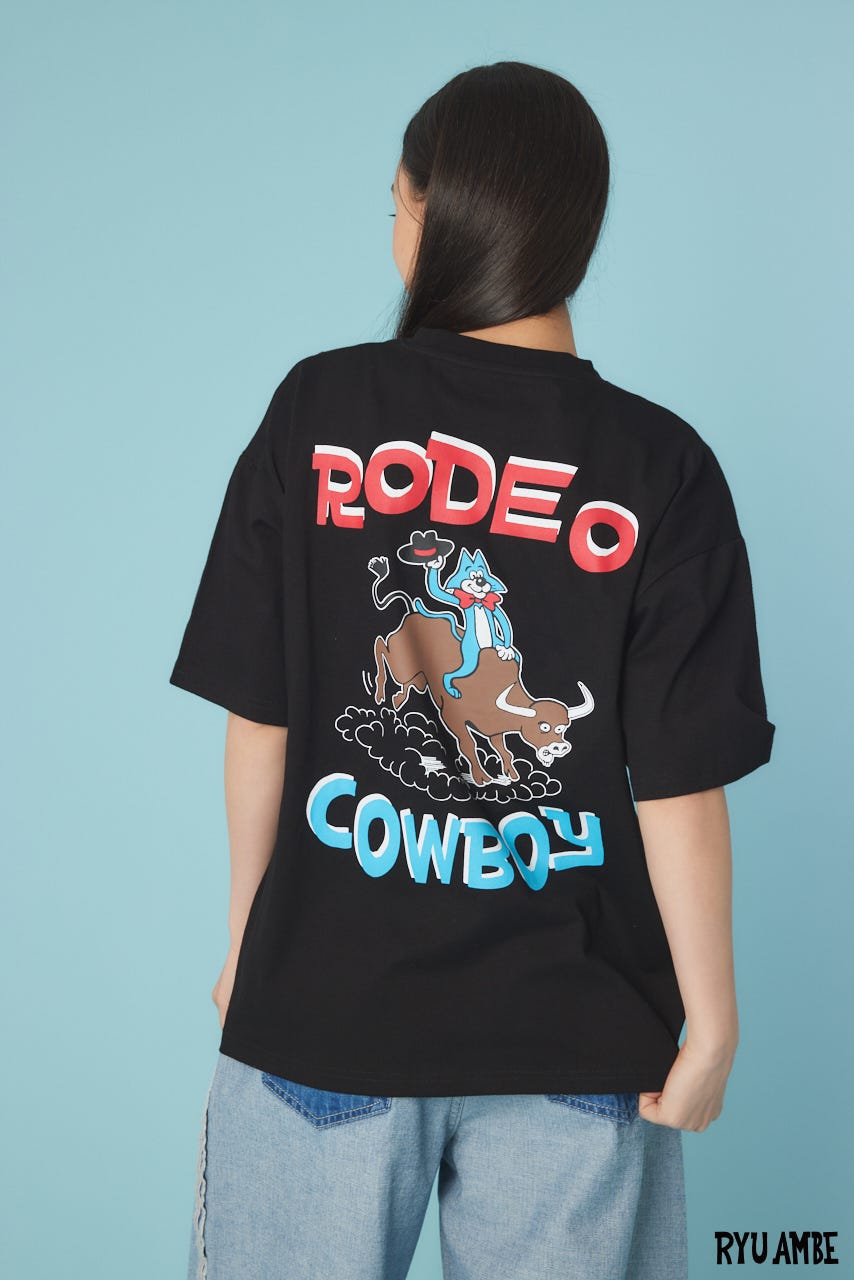 【UNISEX】(Ryu Ambe)MOTIF刺繍Tシャツ BLK M