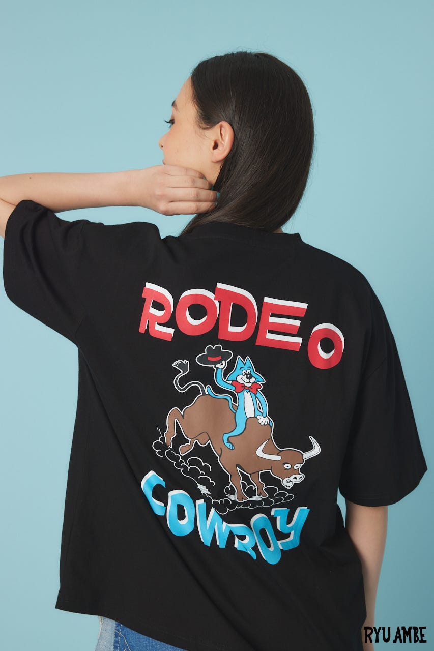 【UNISEX】(Ryu Ambe)MOTIF刺繍Tシャツ BLK M