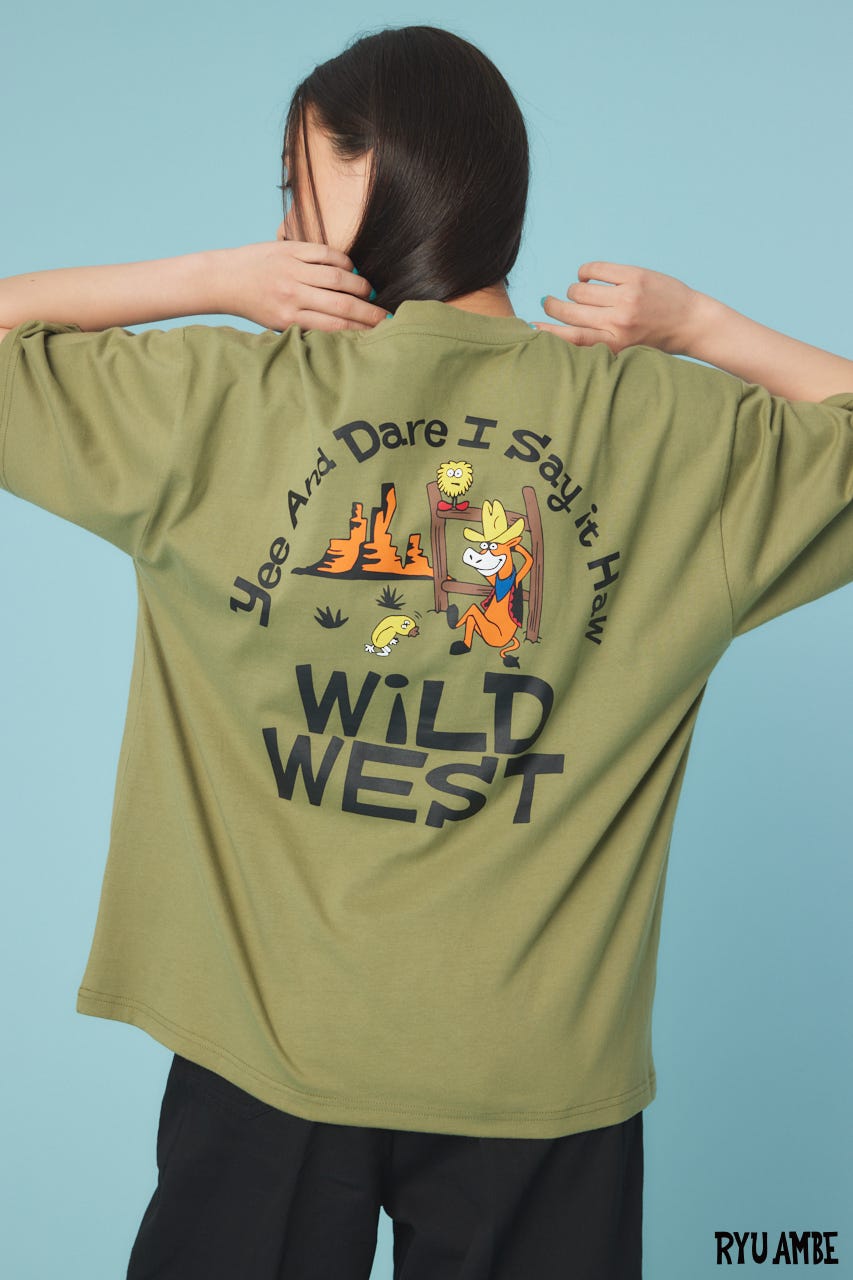 【UNISEX】(Ryu Ambe)MOTIF刺繍Tシャツ KHA M