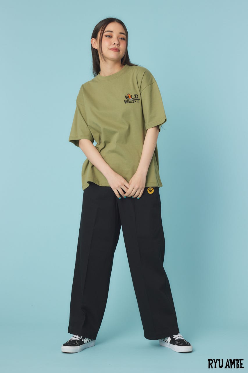 【UNISEX】(Ryu Ambe)MOTIF刺繍Tシャツ KHA M