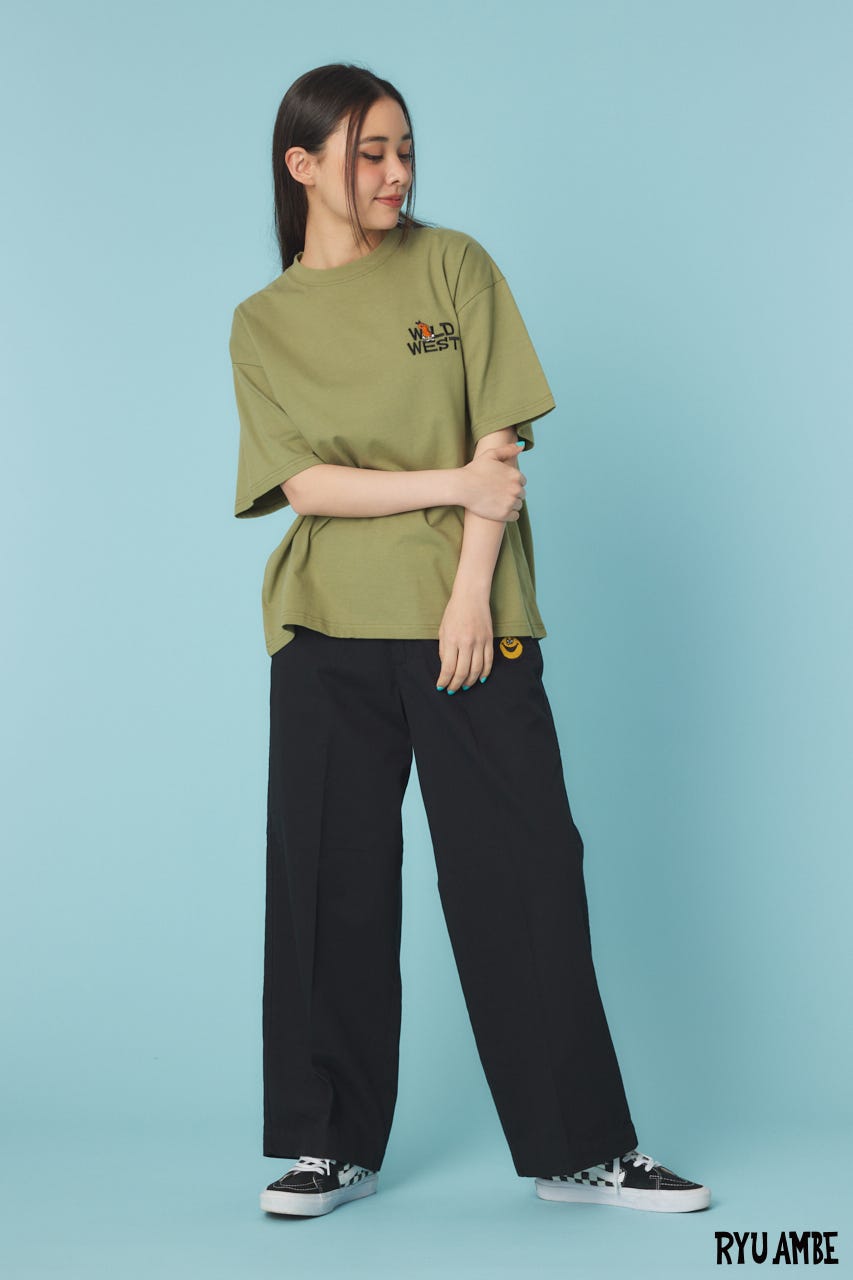 【UNISEX】(Ryu Ambe)MOTIF刺繍Tシャツ KHA M