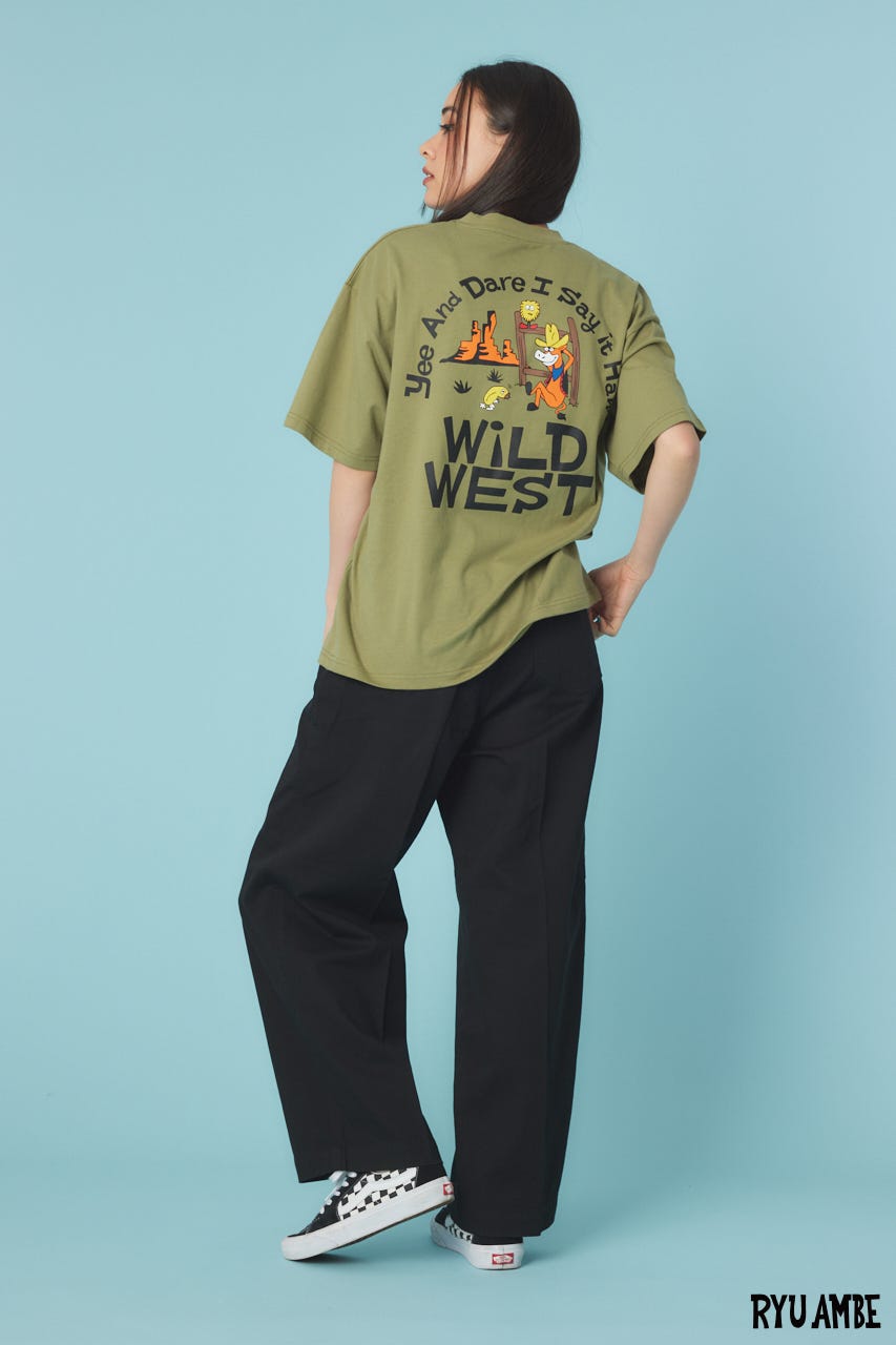 【UNISEX】(Ryu Ambe)MOTIF刺繍Tシャツ KHA M