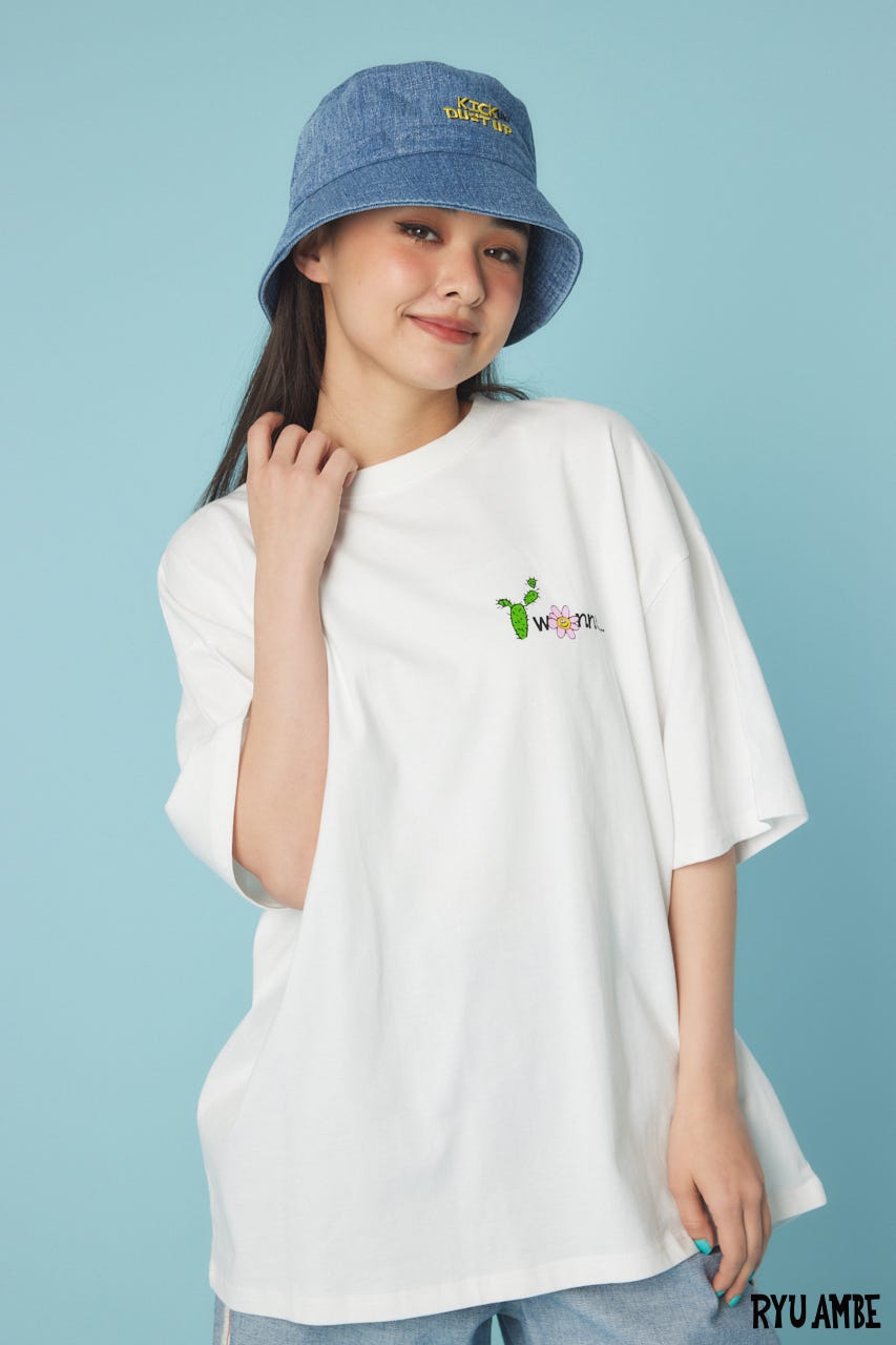 【UNISEX】(Ryu Ambe)MOTIF刺繍Tシャツ O/WHT M