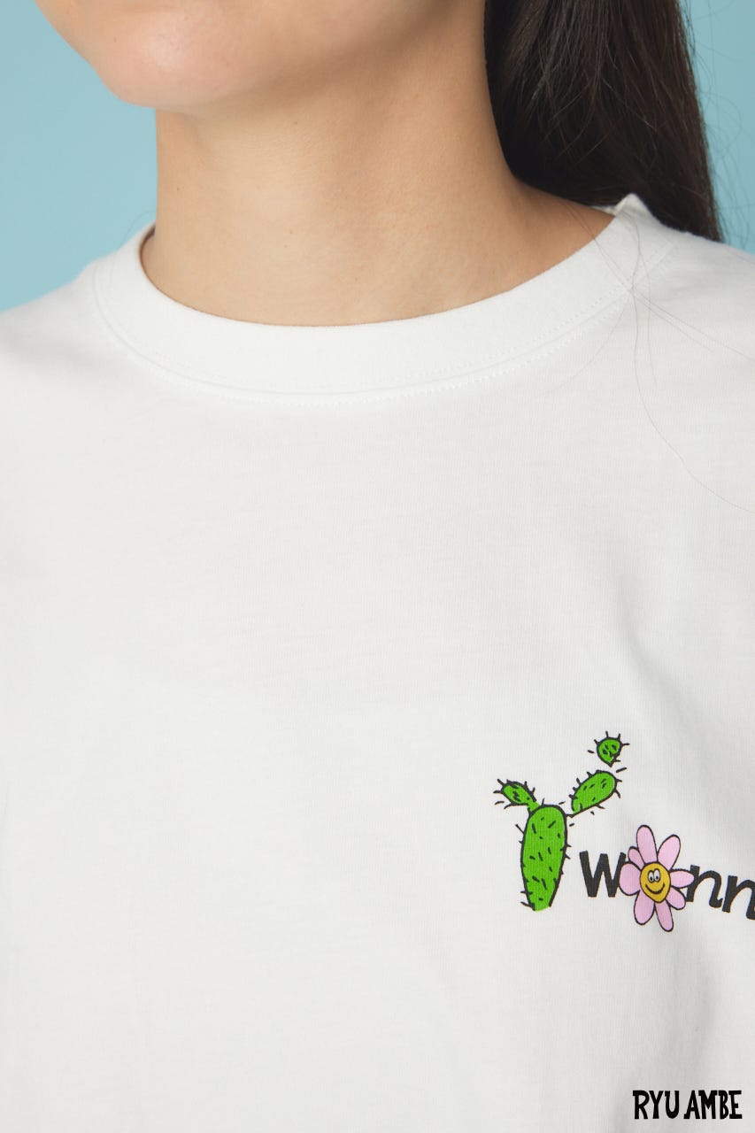【UNISEX】(Ryu Ambe)MOTIF刺繍Tシャツ O/WHT M