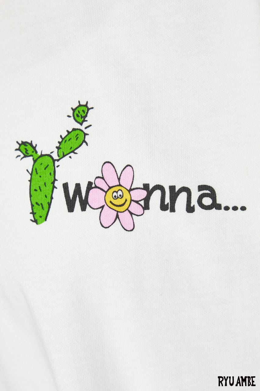 【UNISEX】(Ryu Ambe)MOTIF刺繍Tシャツ O/WHT M