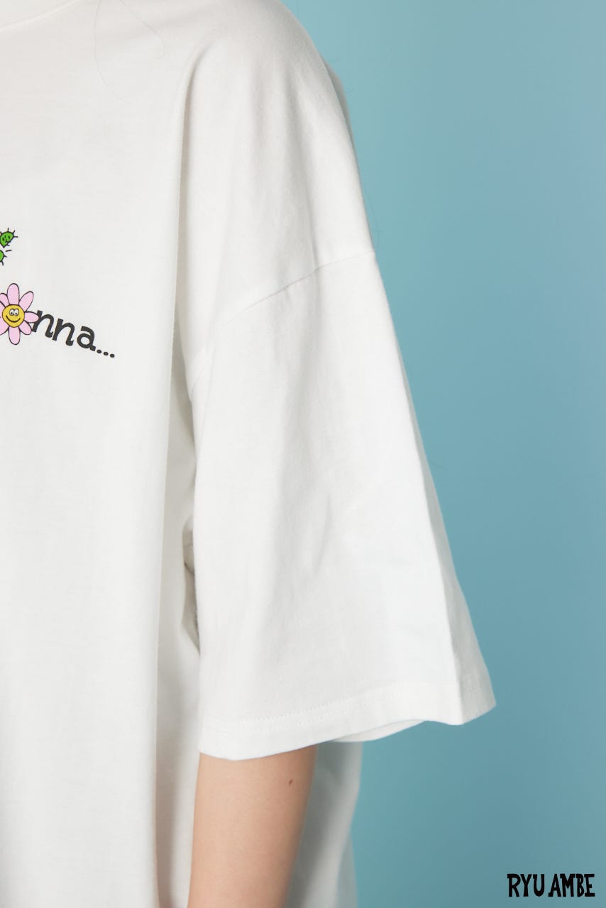 【UNISEX】(Ryu Ambe)MOTIF刺繍Tシャツ O/WHT M