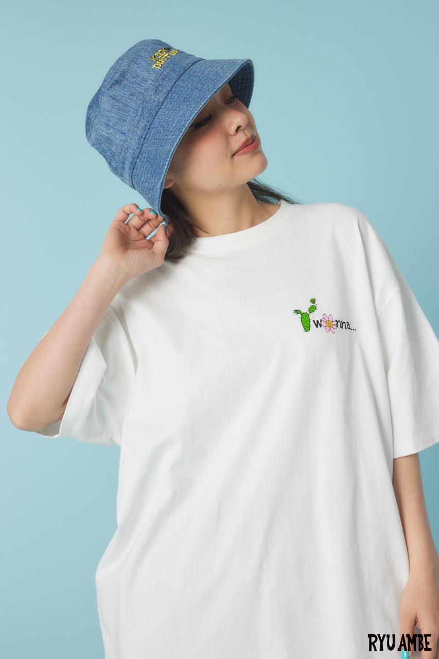 【UNISEX】(Ryu Ambe)MOTIF刺繍Tシャツ O/WHT M