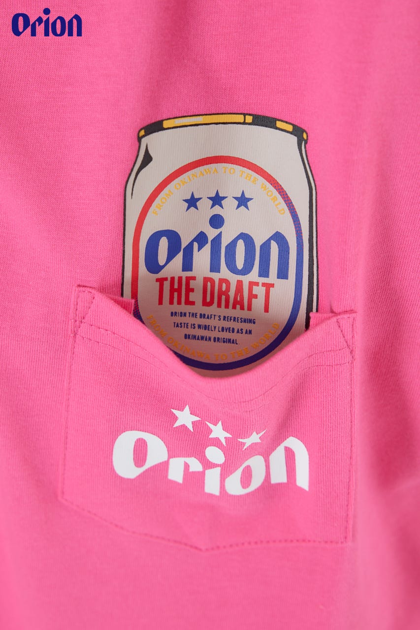 OrionBeerxRCSPocketBeerTシャツ PNK M