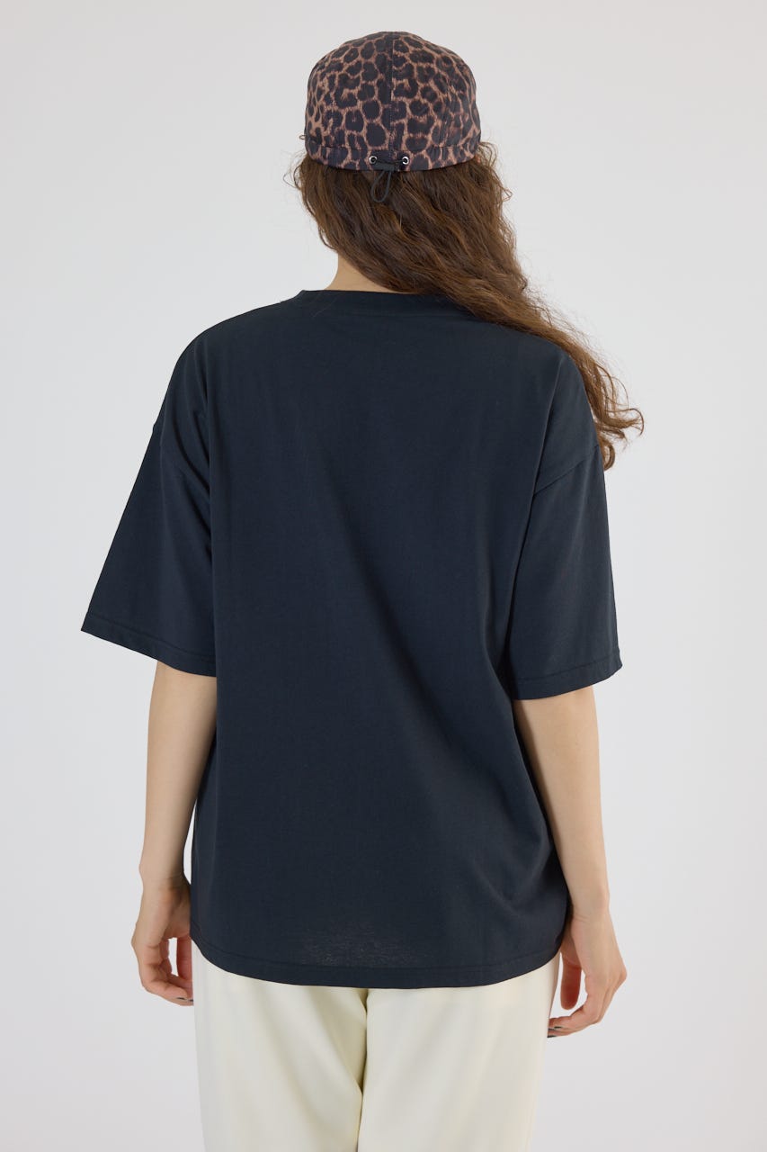 Embroidery motif Tシャツ BLK L