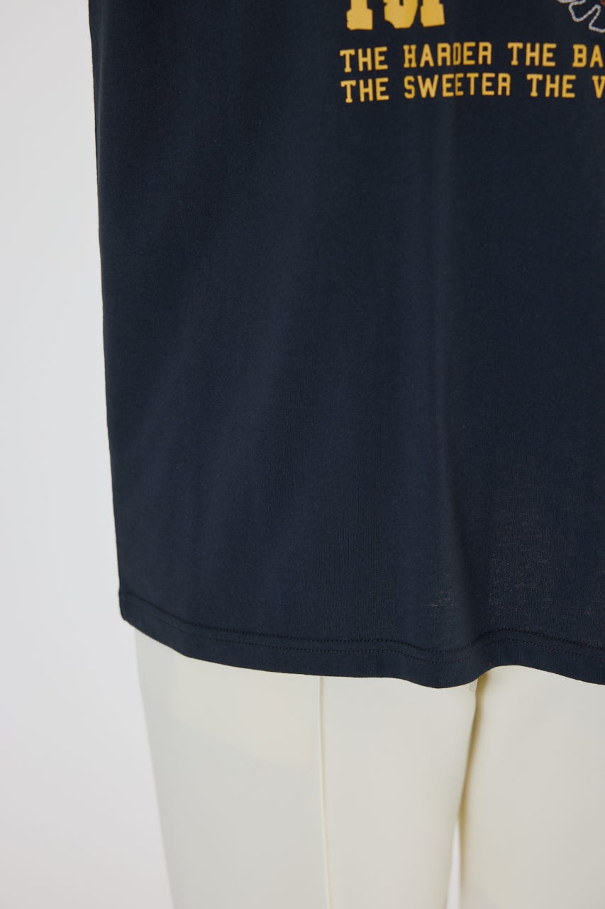 Embroidery motif Tシャツ BLK L