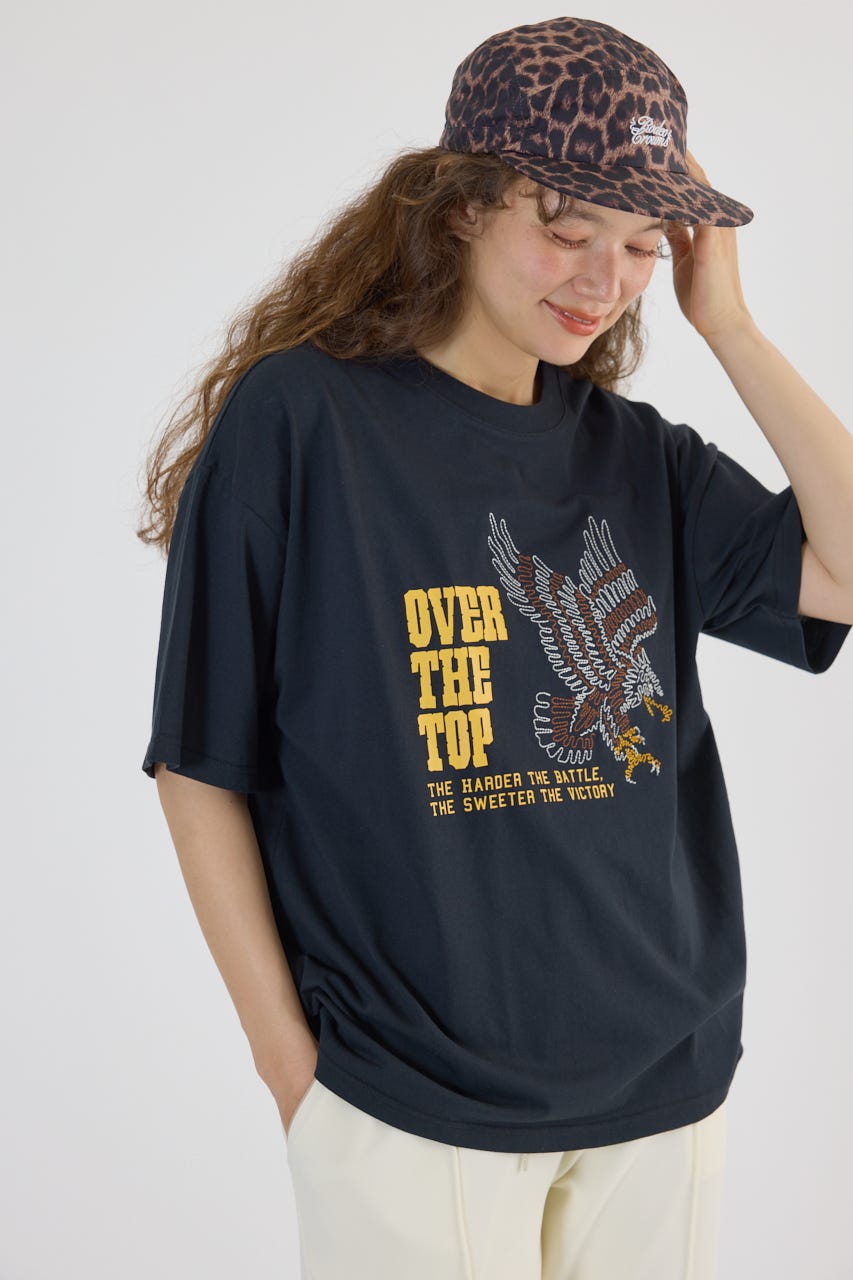 Embroidery motif Tシャツ BLK L