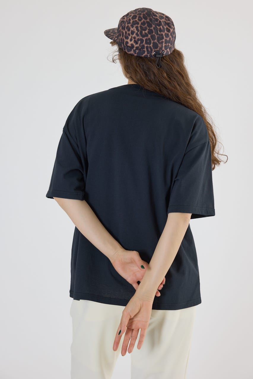 Embroidery motif Tシャツ BLK L