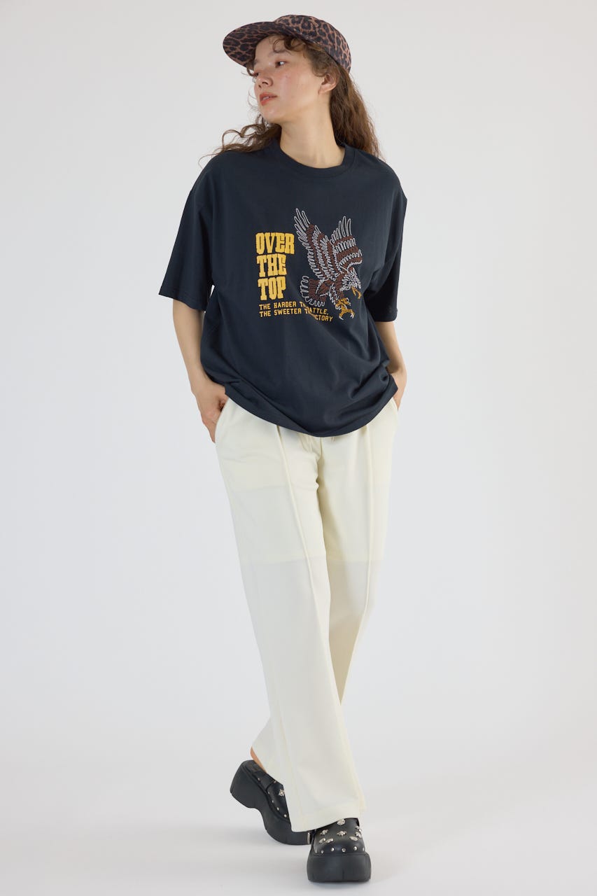 Embroidery motif Tシャツ BLK L