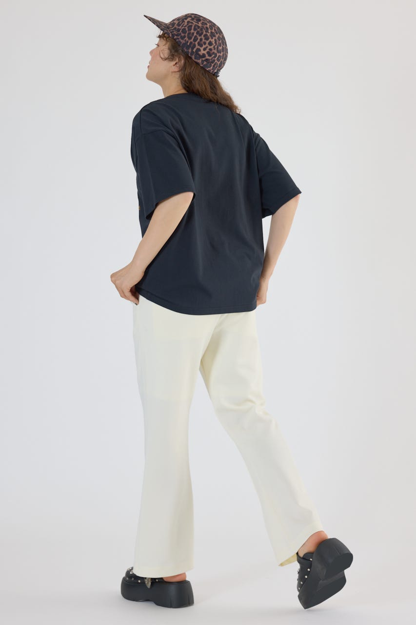Embroidery motif Tシャツ BLK L