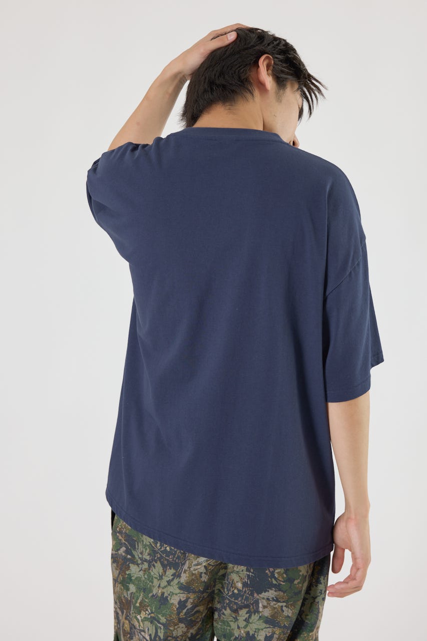 Embroidery motif Tシャツ NVY M