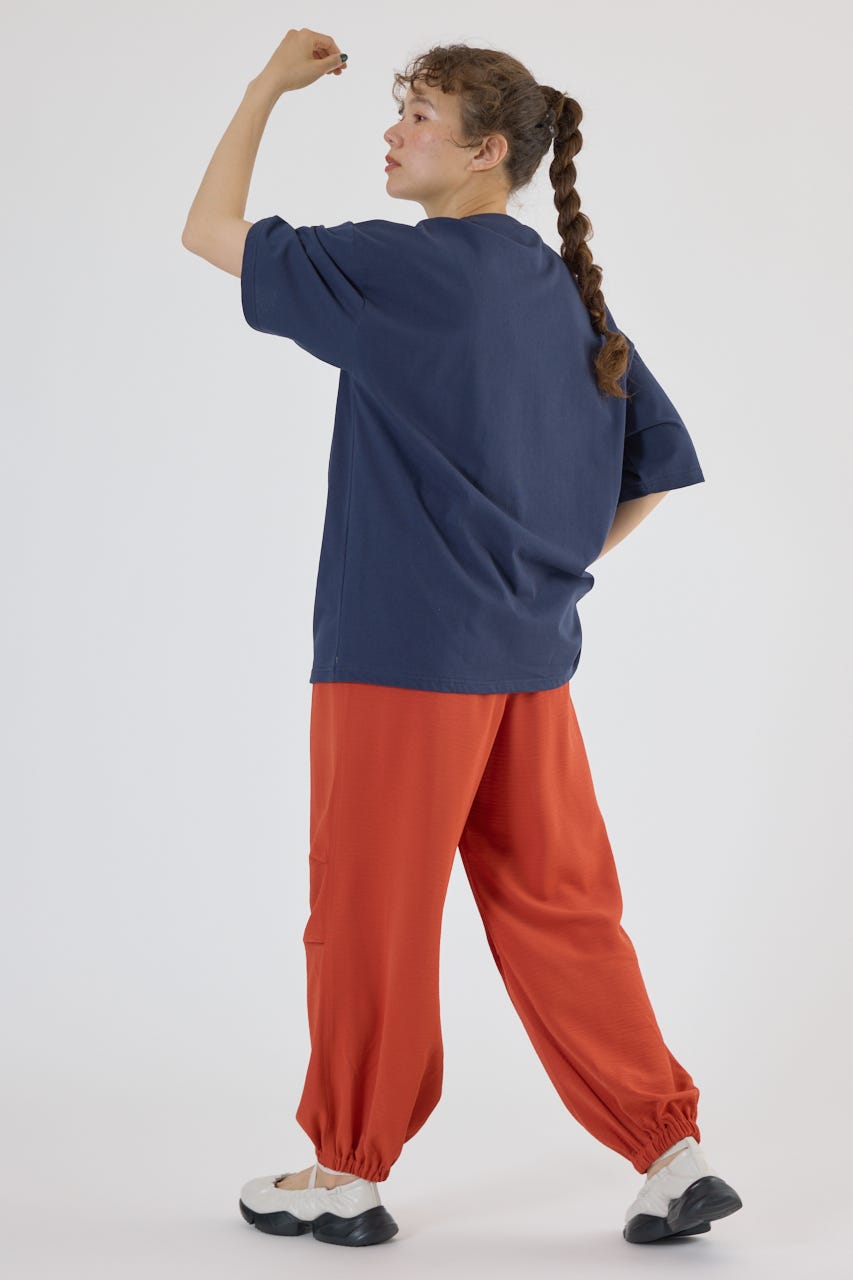Embroidery motif Tシャツ NVY M