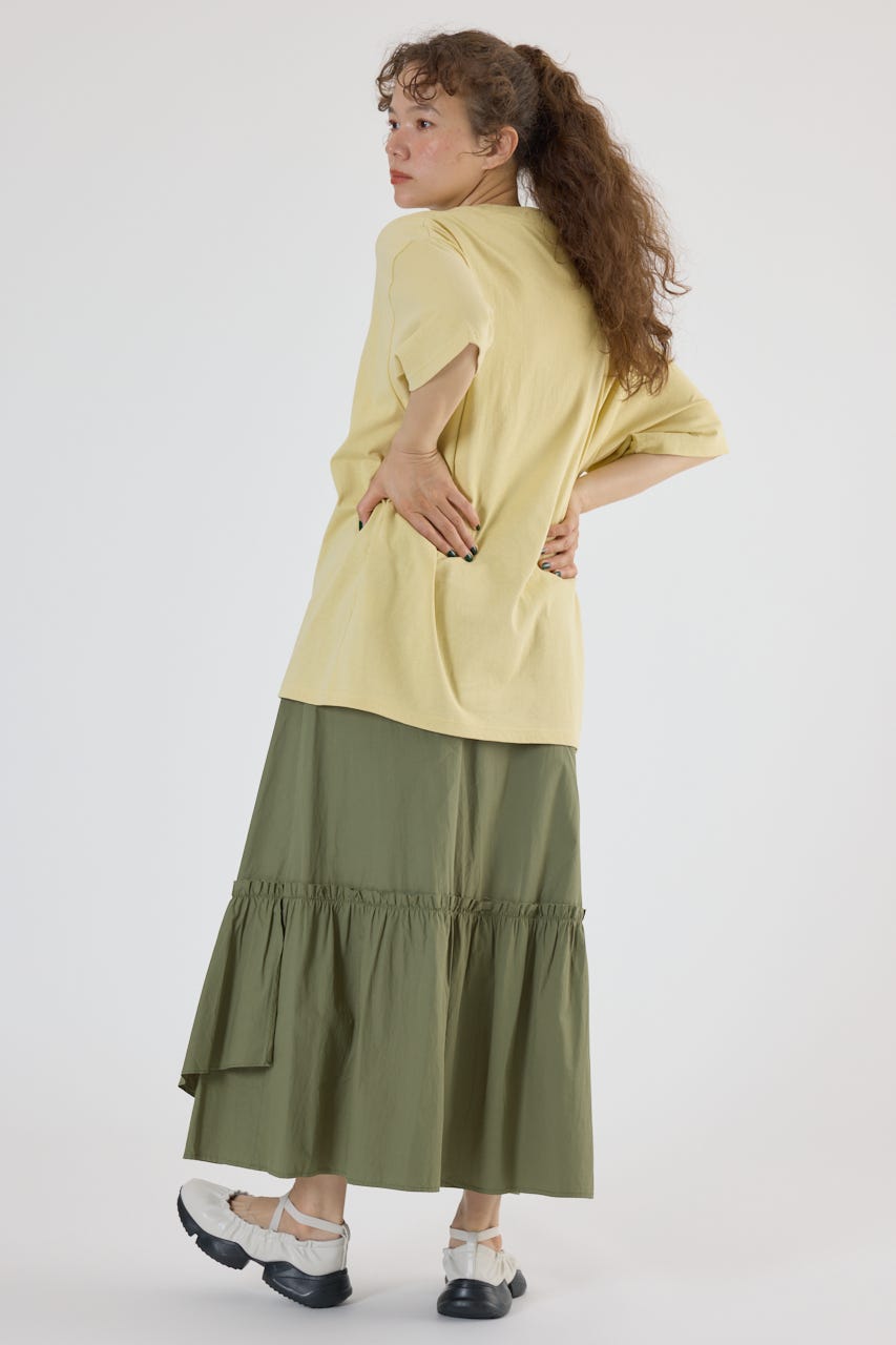 Embroidery motif Tシャツ YEL L