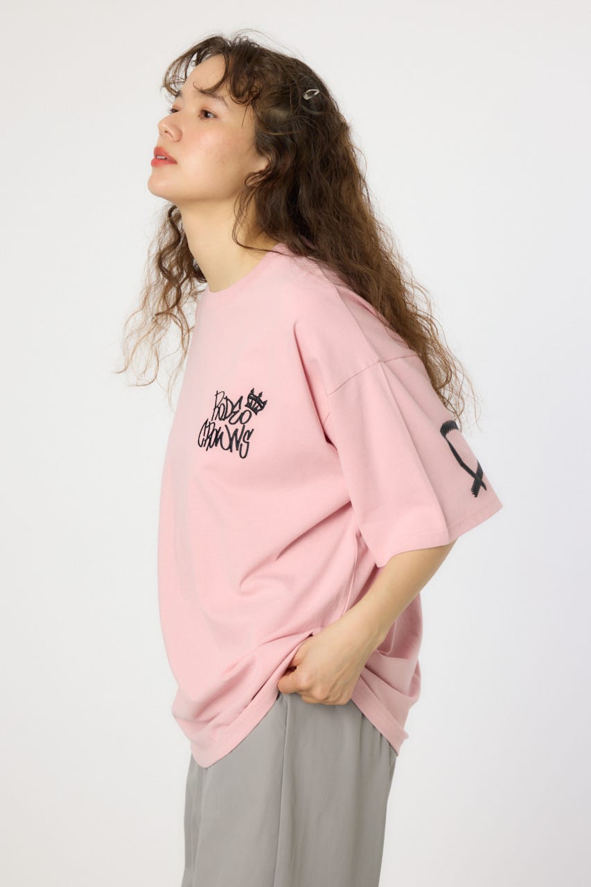 【UNISEX】BRIDGE BEAR LOGO Tシャツ PNK M