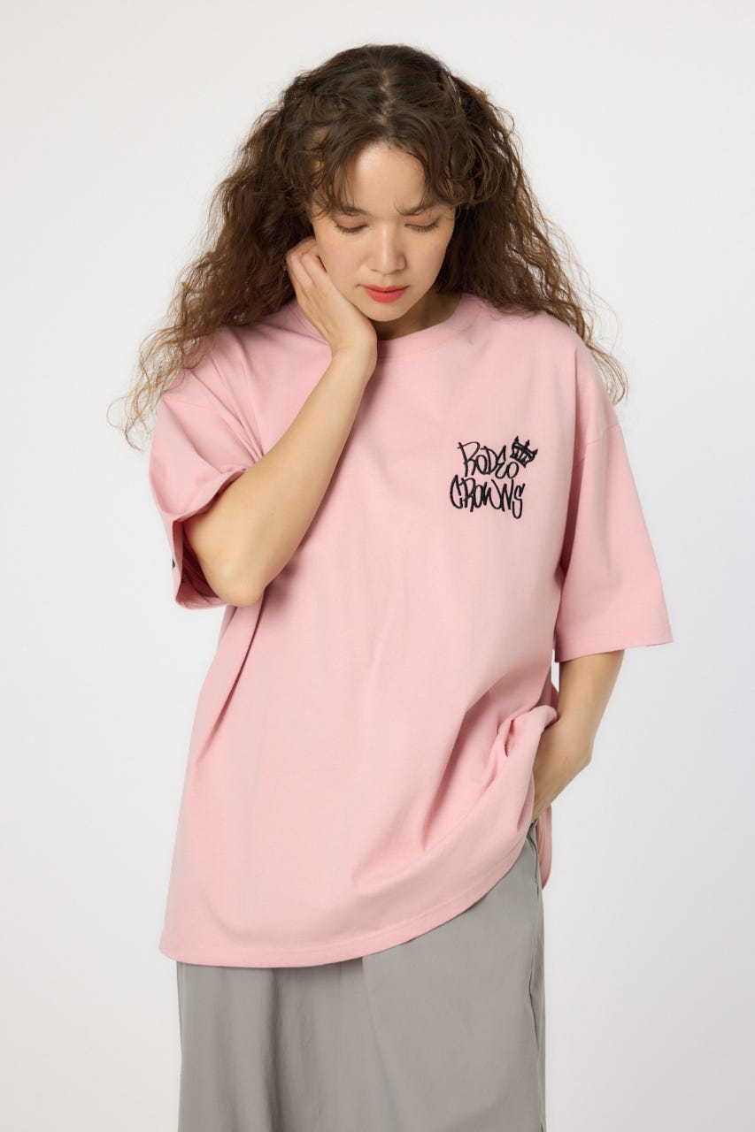 【UNISEX】BRIDGE BEAR LOGO Tシャツ PNK M
