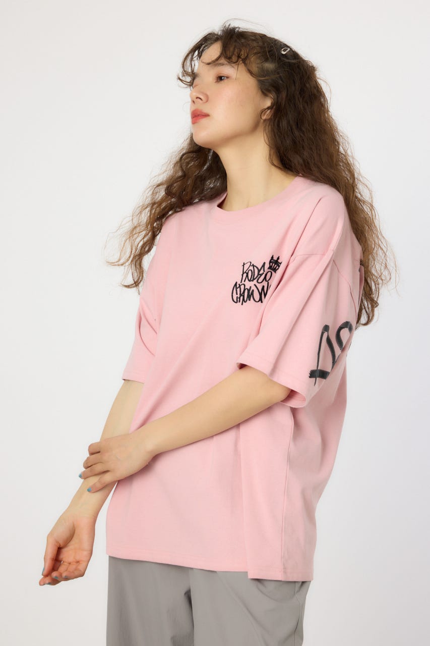 【UNISEX】BRIDGE BEAR LOGO Tシャツ PNK M