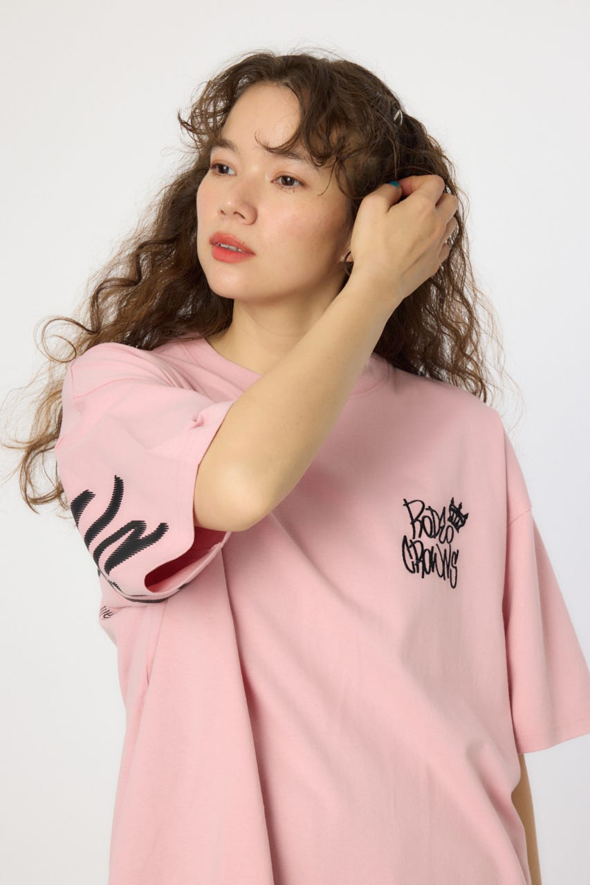 【UNISEX】BRIDGE BEAR LOGO Tシャツ PNK M
