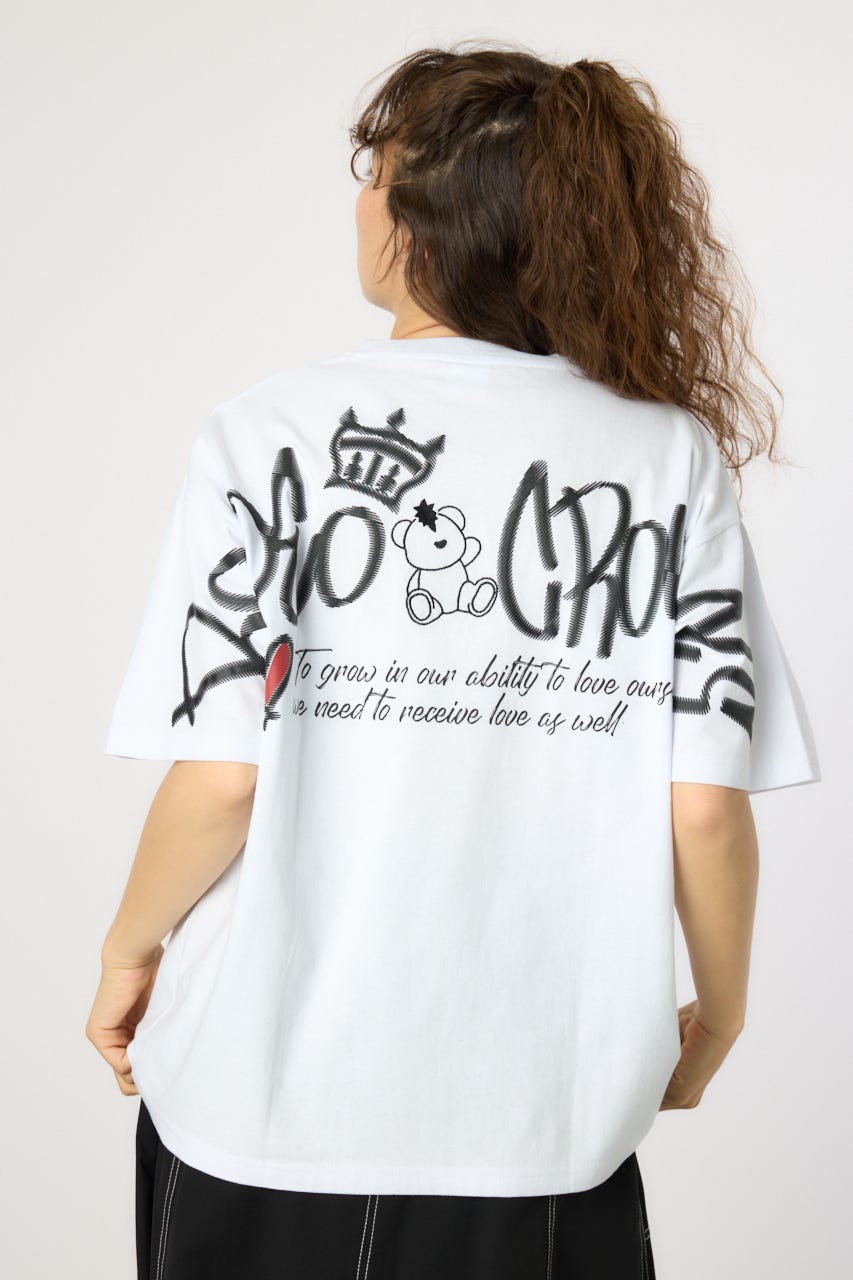 【UNISEX】BRIDGE BEAR LOGO Tシャツ WHT L