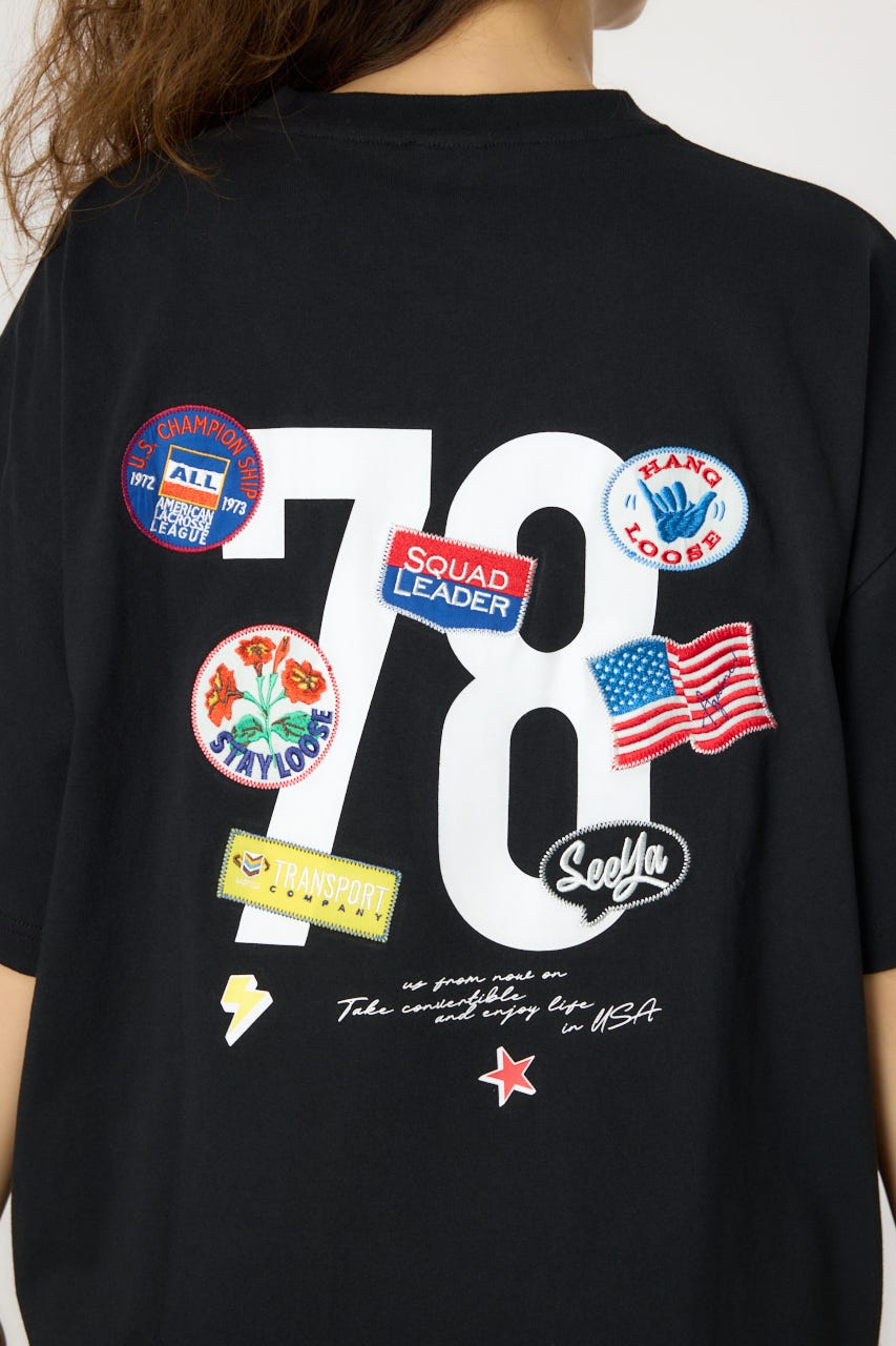 【UNISEX】PATCH CLOTH Tシャツ BLK M