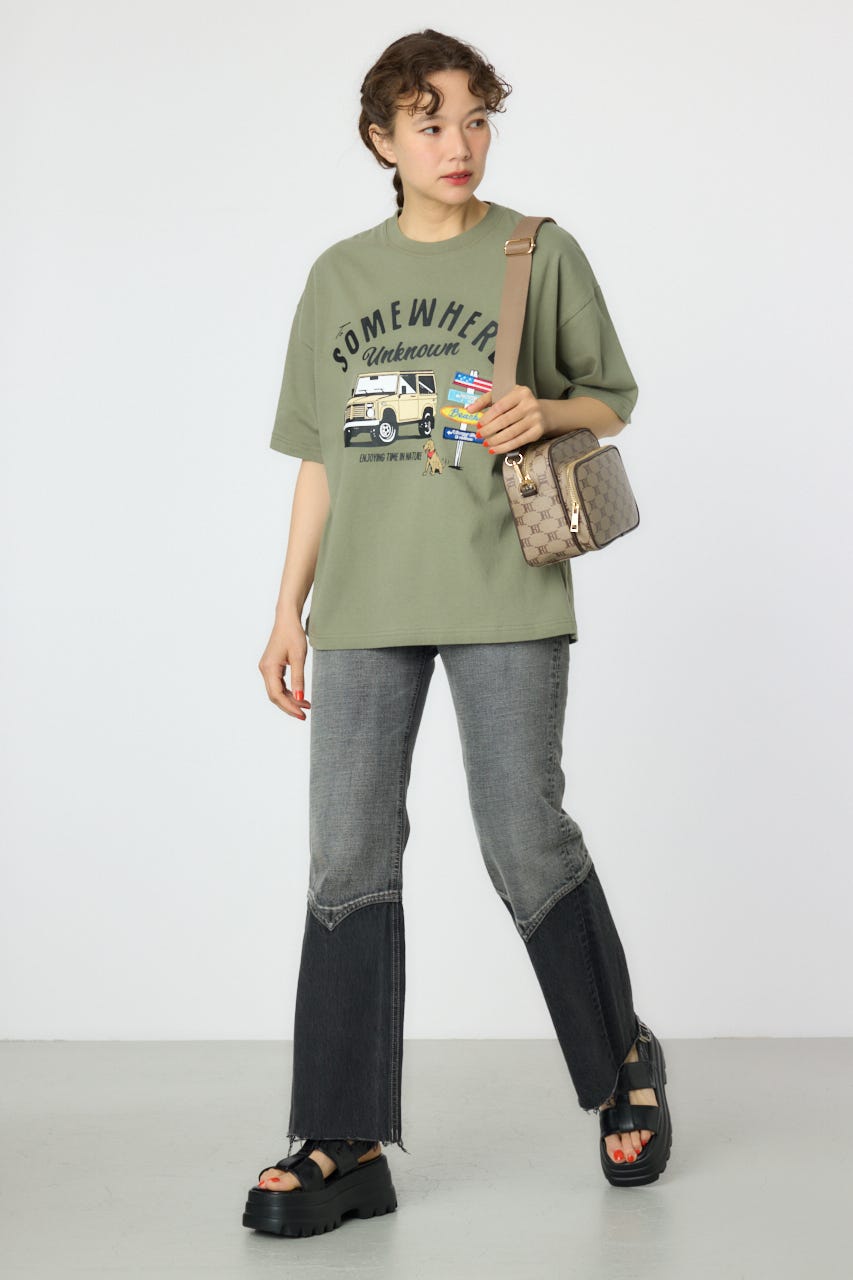 【UNISEX】PATCH CLOTH Tシャツ KHA M