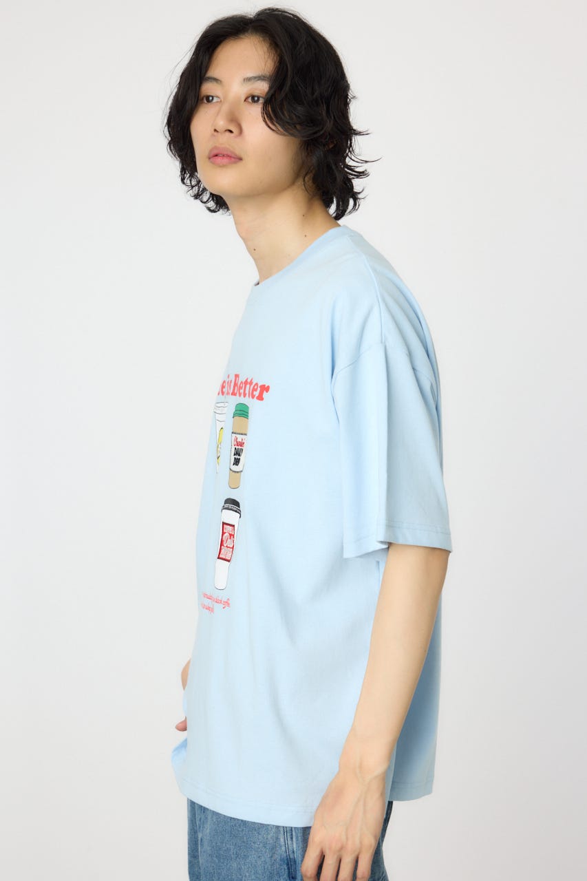 【UNISEX】PATCH CLOTH Tシャツ SAX M