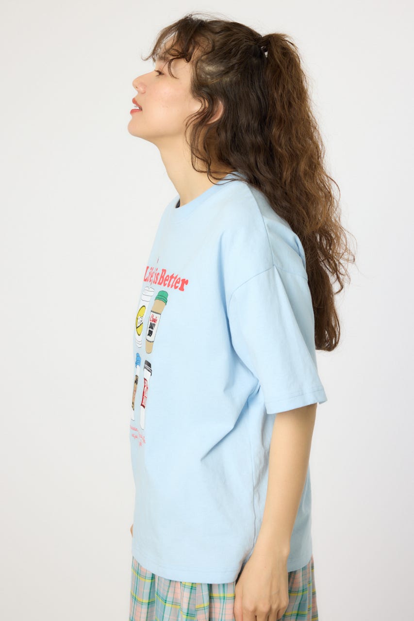 【UNISEX】PATCH CLOTH Tシャツ SAX M