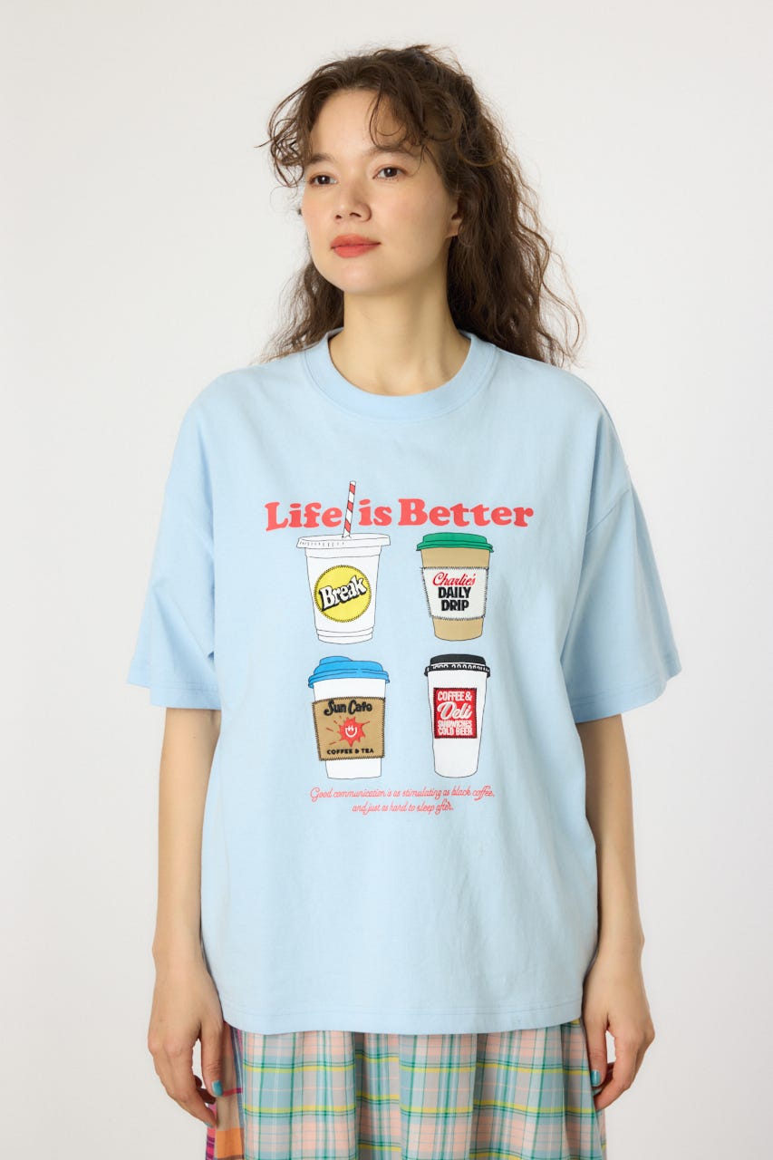 【UNISEX】PATCH CLOTH Tシャツ SAX M