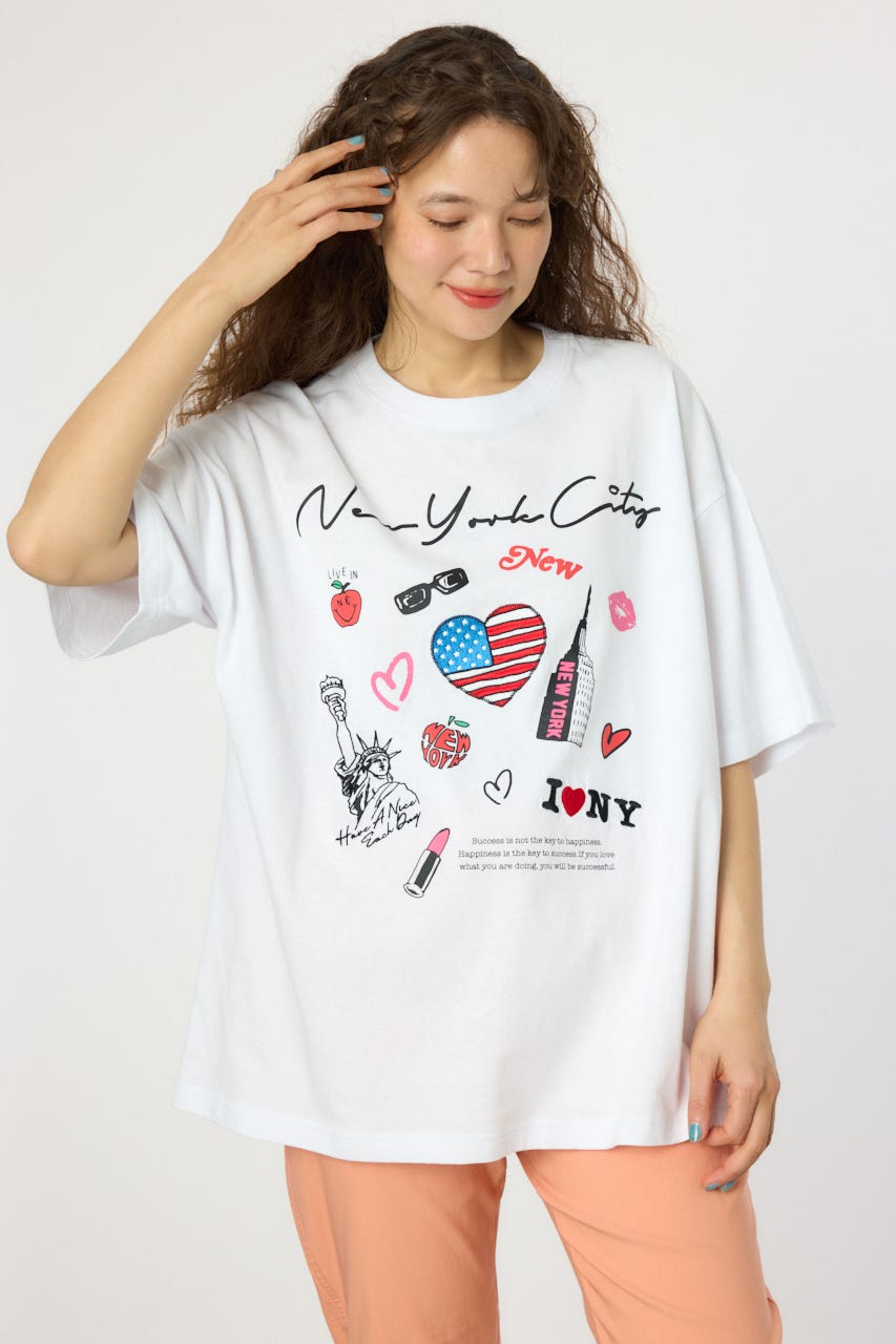 【UNISEX】PATCH CLOTH Tシャツ WHT L