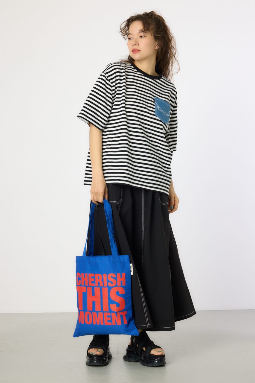 【UNISEX】メッセージトートバッグ BLU FREE