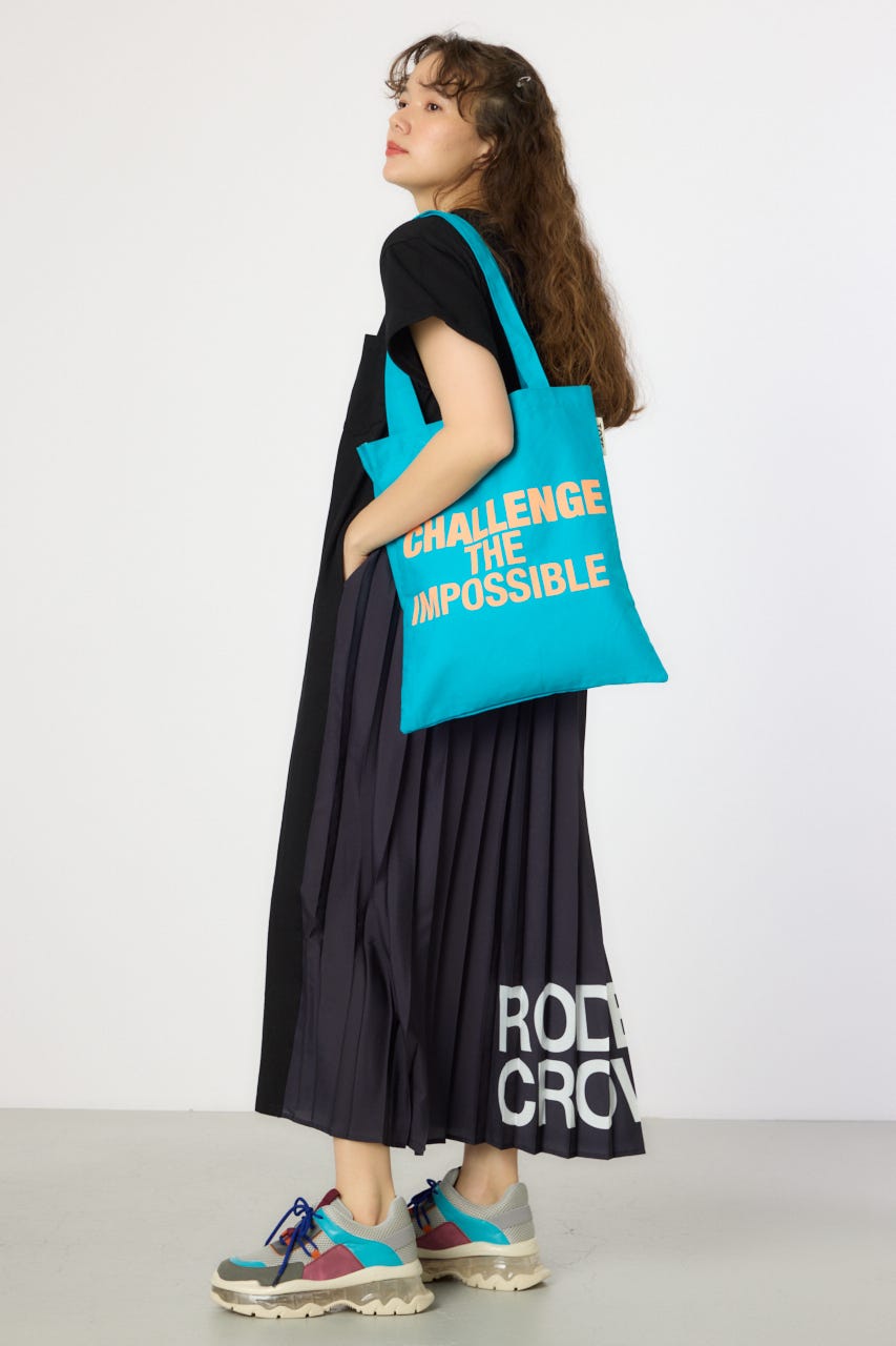 【UNISEX】メッセージトートバッグ L/BLU FREE