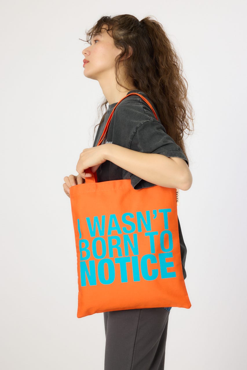 【UNISEX】メッセージトートバッグ ORG FREE