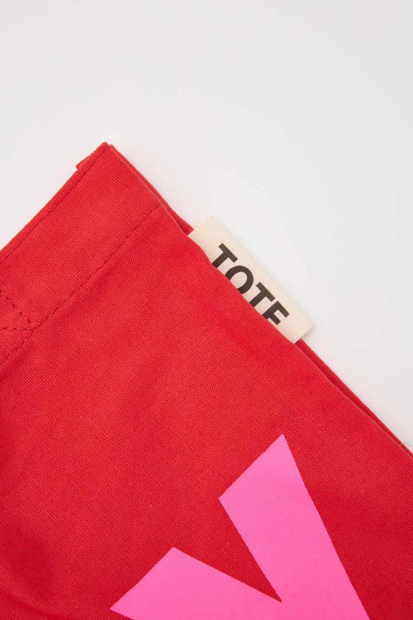 【UNISEX】メッセージトートバッグ RED FREE