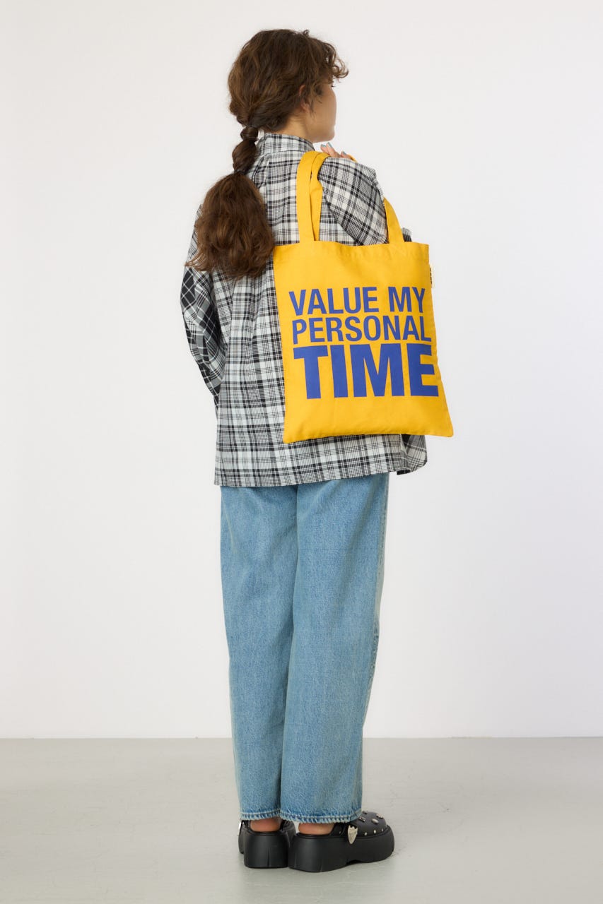 【UNISEX】メッセージトートバッグ YEL FREE